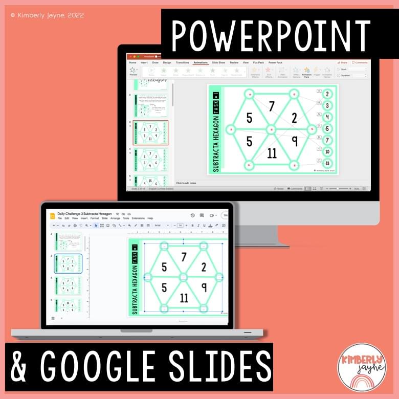 Hexagon Subtraction Puzzles Math Brain Teasers for Gifted Students 2 Kimberly_jayne_creates_gifted_and_talented_extension_tasks