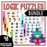 Gifted & Talented Math Activities Logic Puzzle Extension Task Cards Vol 2 Bundle