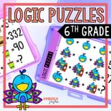 Gifted and Talented Math Activities Logic Puzzles 6th Grade Extension Task Cards