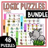 Math Logic Puzzles 1st Grade - 6th Grade Enrichment BUNDLE Volume One